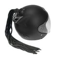 thumbnail image 2 of Pigtail Ramp Gradient Braids Ponytail Helmet Decoration with Suction Cup for Bike Motorcycle Black Gray, 2 of 6