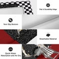 thumbnail image 5 of Red Black Chef Outdoor Rug 3x5 Ft, Non Slip Washable Area Rug, Cartoon Cute Watercolor Cooking Checkered Patio Rugs Carpet Runner, Large Floor Mat for Indoor/Outdoor Deck Porch Camping, 5 of 8