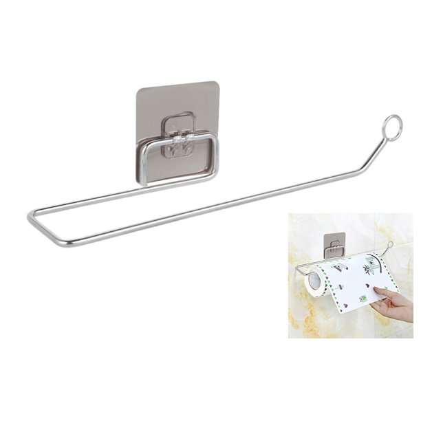 Toallero De Papel Debajo Del Gabinete - Rollo De Toalla De Papel Autoadhesivo Para Toalla De Baño De Cocina, Rollos Grandes De Acero Inoxidable 304 Montado En La Pared Muyoka Hogar