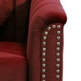 thumbnail image 6 of Aukfa Sofa Chair, Flannel Accent Chair with Pillow for Living Room, Red, 6 of 9