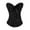 A Black, variant on Corset Lingerie Elegant Jacquard Corset Front Hook Closure Tummy Control Bustier Corsets for Women Black XXL