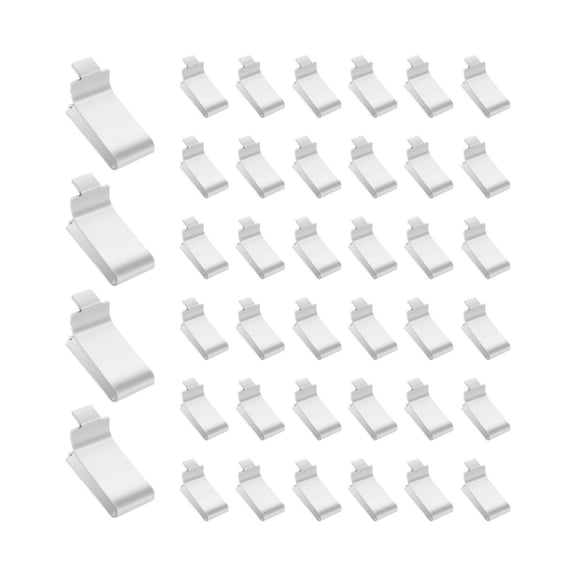 Shelf Clips 40 Pack, Adjustable Steel Pilaster Shelf Supports - Heavy Duty Shelf Rail Accessories for Closet, Bookcase, Cabinet Shelving