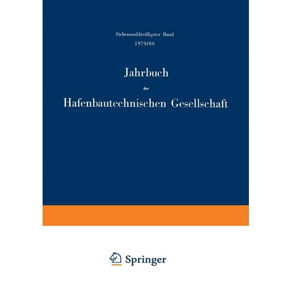 Jahrbuch Der Hafenbautechnischen Gesells 1979/80, Book 37, (Paperback)