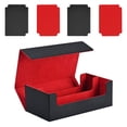 thumbnail image 1 of HILABEE Card Deck Box Game Card Storage Organizer Sleeved Cards Holder Gathering Red Divider Red, 1 of 8