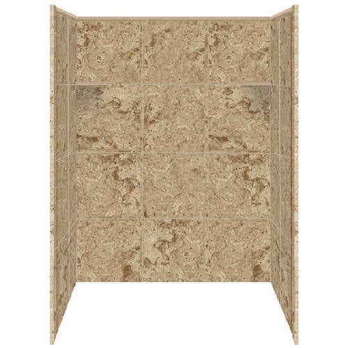 Transolid 48" x 36" x 72" Solid Surface Shower Wall Surround, Available in Various Colors