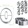 thumbnail image 5 of Bakerpan Stainless Steel Cookie Cutter Number Shapes Set 3 1/2 Inch with Bonus Dough Cutter, 5 of 7