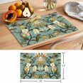 thumbnail image 6 of Lemon Leaves Placemats Set of 4 Summer Fruit Branch Leaf Summer Spring Place Mats Indoor Wipeable Table Mats Washable Cloth Dining Table Placemats for Kitchen Holiday Party Home Decor 13x19 Inch, 6 of 9