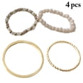 thumbnail image 2 of Bangcool Bead Rings Simple Stacking 4PCS Fashion Bohemian Rings Knuckle Rings for Ladies, 2 of 10