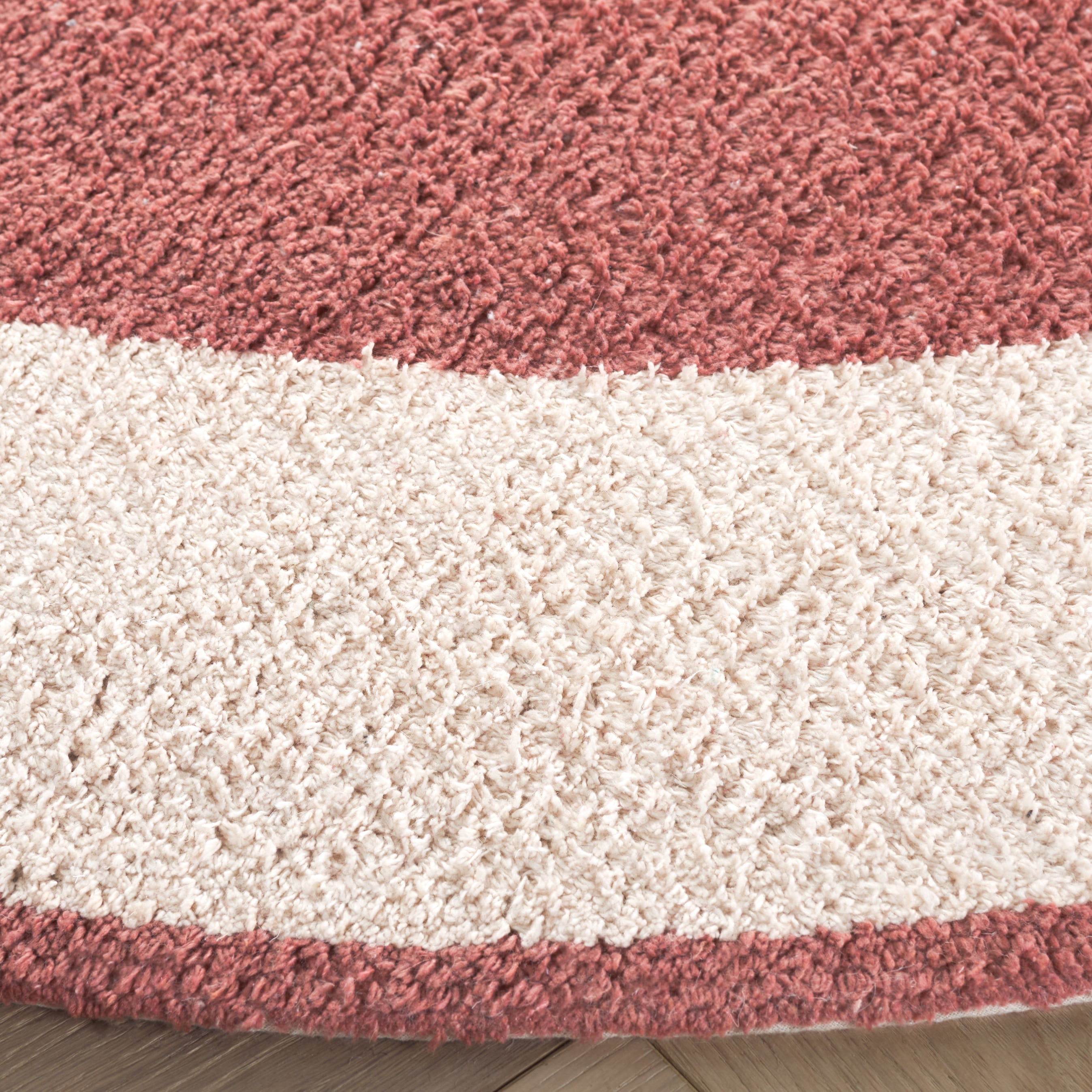 Safavieh Easy Care Anselmo Bordered Area Rug, Ivory/Rust, 3' x 3' Round