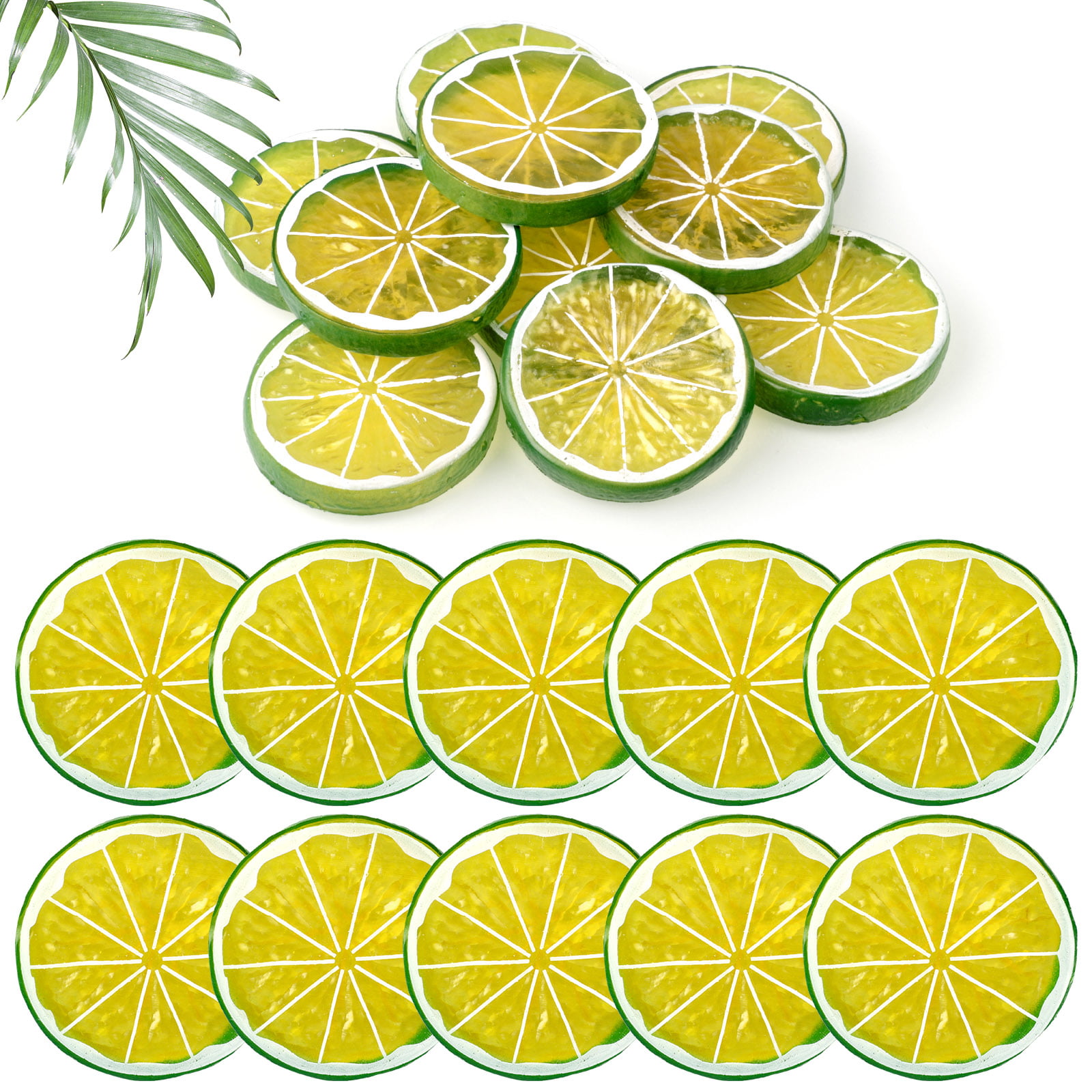 Pack of 20 Lifelike Artificial Faux Lemon Fake Fruit Miniature Crafts Decoration 