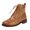 Brown, variant on Women's Ankle Boots Round Toe Wingtip High Top Oxford Shoes Vintage Leather Lace up Fall Dress Short Booties
