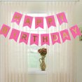 thumbnail image 2 of Billuyoard Feliz cumpleaños fiesta colorida decoración de cumpleaños reutilizable bandera de fiesta larga Kits de decoración para fiestas Rosa roja, 2 of 6