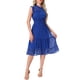 thumbnail image 2 of Vestido de gasa sin mangas para mujer con cintura fruncida y estrellas metálicas doradas, vestido de fiesta azul real talla L, 2 of 6