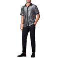 thumbnail image 2 of INSPIRE CHIC Sequins Shirt for Men's Metallic Short Sleeves Summer Disco Party Sparkly Shirt, 2 of 5