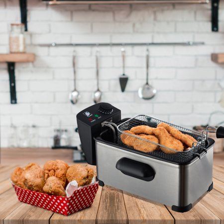 J-Jati Deep Fryer with Basket, Stainless Steel, Easy to Clean Deep Fryer Cool