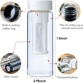 thumbnail image 2 of 19oz Cold Brew Bottle, Cold Brew Maker with Removable Filter, BPA - Free Portable Cold Brew Tea Bottle for Iced Tea, Cold Brew & Fruit Infusion (White), 2 of 4