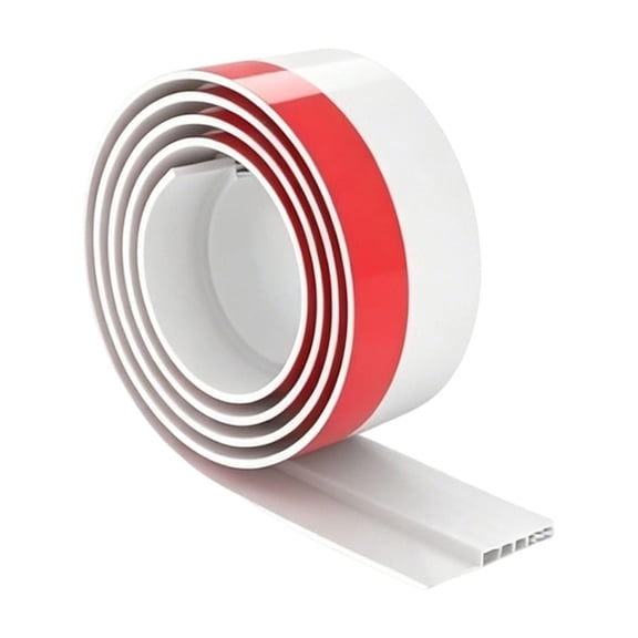 DefiDgd Under Door Draft Stopper Roll,Self-Adhesive Flexible Rubber Door Sweep,Weather Stripping Gap Filler for Air Blocking Bedroom Home Door Bottom Indoor Decor(White)