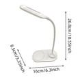 thumbnail image 2 of LED Desk Lamp With Wireless Charger Flexible Bedside Table Lamp With 3 Lighting Modes Eye Protective Reading Lamp For Home Control TYPE C Charging Port (White) Space Night Light Projector tooth Night, 2 of 3