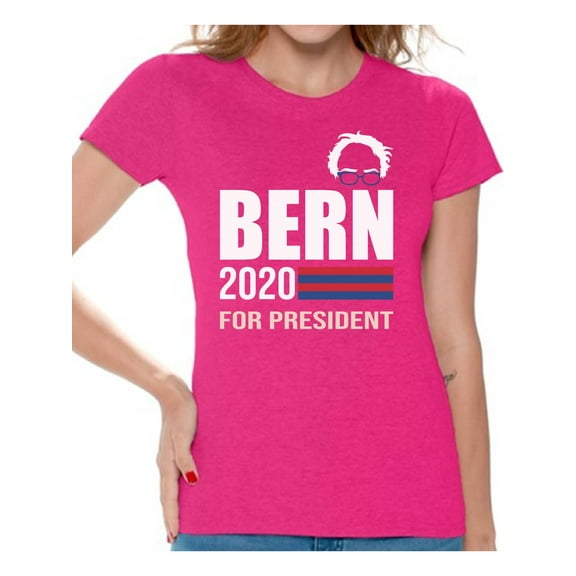 Awkward Styles Bern for President T-Shirt Bernie 2020 T Shirts for Women US Elections