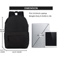 thumbnail image 4 of Mochila escolar ligera SUPACOOL con estuche para lápices, color negro, 4 of 7