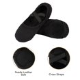thumbnail image 2 of Stelle Ballet Shoes Highly Elastic Canvas Ballerina Dance Slippers for Toddler Girls Little Kid,Black, 2 of 5
