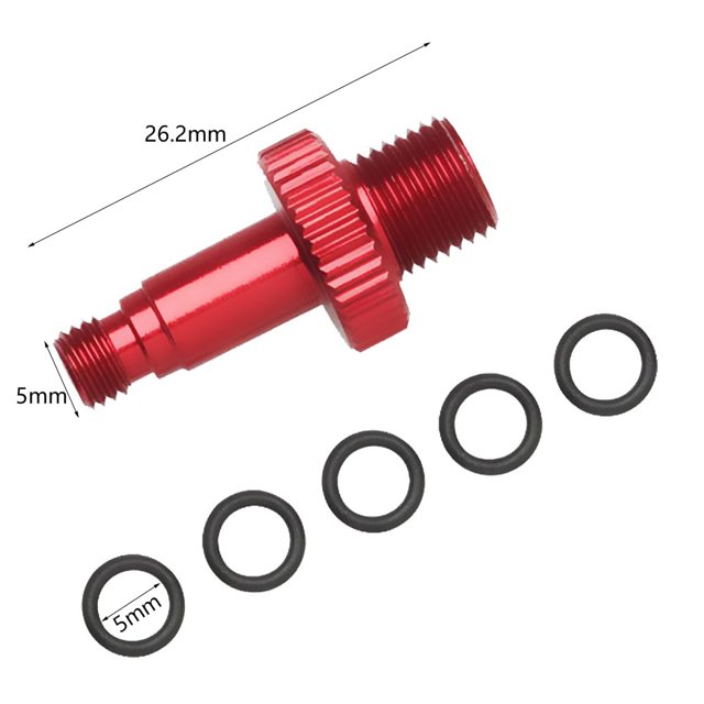 Adaptador de válvula de aire trasera para bicicleta compatible con reductor de presión Rockshox (rojo) ZefeiWu 8390614817937