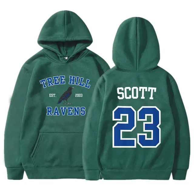 Chandails à Capuchon pour Femmes TREE HILL RAVENS Scott23 Chandails en Molleton Graphiques Keith Scott Pullovers
