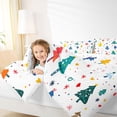 thumbnail image 4 of Feelyou Colorful Xmas Tree Queen Comforter Set for Kids, Cartoon Love Heart Bedding Sets, Merry Christmas Reversible Bedding Comforter Set, Super Cozy Room Decor, 3 Pieces, 4 of 8