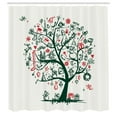 thumbnail image 3 of Ambesonne Christmas Shower Curtain, Tree Ornaments Gifts, 69"Wx75"L, Vermilion and Green, 3 of 5