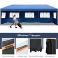 thumbnail image 6 of 10x30ft Pop Up Canopy,Wedding Tent, Event Tent for Parties, Carpas para Fiestas with Wheeled Bag, Sidewalls for Patio,Wedding, Backyard,Navy, 6 of 9