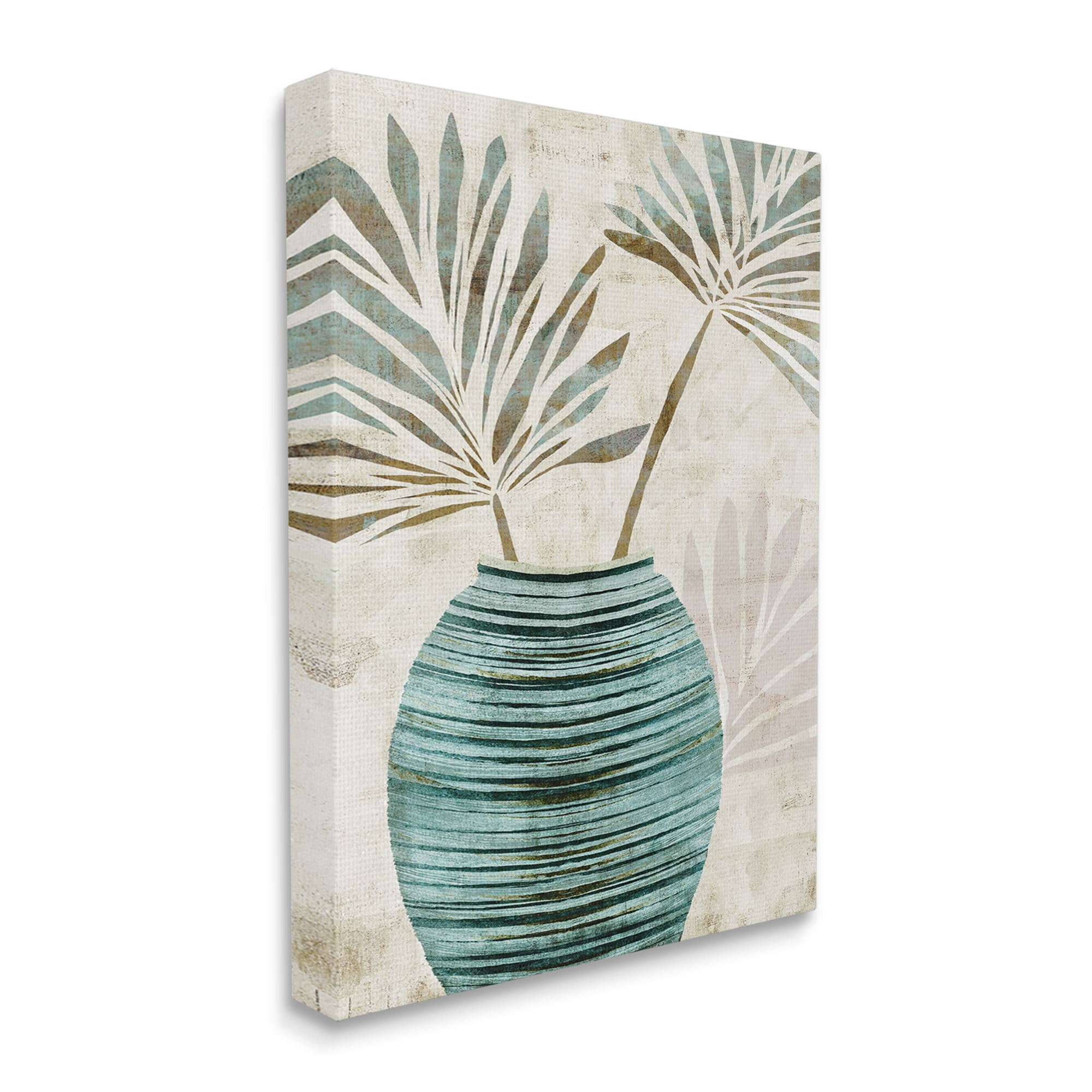 Stupell Industries Boho Plant Vase Botanical & Floral Painting Gallery Wrapped Canvas Art Print Wall Art, 30 x 40