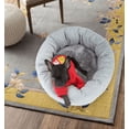 thumbnail image 3 of Red para perrera para perros y gatos, tarta de huevo roja, nido para mascotas, cama para mascotas de interior cálida y súper suave para invierno, gris M, 3 of 5