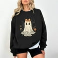 thumbnail image 4 of cocolona Womens Halloween Crewneck Sweatshirt Fall Winter Casual Long Sleeve Pullover Tops Trendy Comfy Graphic Sweatshirt, 4 of 4