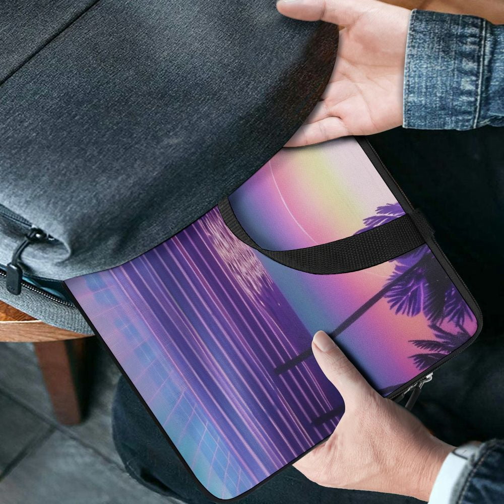 JRXY Palm Trees Neoprene Laptop Handle Bag Diving Fabric Tablet Cover Computer Protect Case 15inch