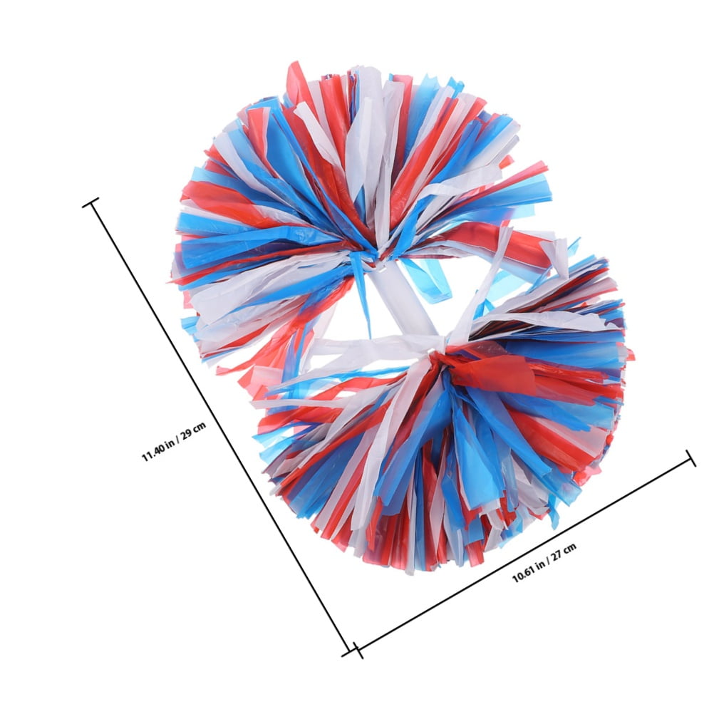 TABLZONE 4Pcs Reusable Pet Pe Material Pom Poms for Cheerleading and Festival Use