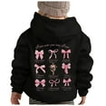 thumbnail image 5 of Byoo Girllls Graphic Pullover Hoodie Bow Print Hooded Sweatshirt Long Sleeve Casual Pullover Top Soft Cozy Outdoor, 5 of 5