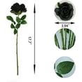 thumbnail image 2 of Asisol 12PCS Artificial Flower Fake Roses with Long Stems for Valentine's Day Wedding Bouquets Centerpieces Bridal Shower Party Home Decor (Black Green), 2 of 7