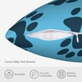 thumbnail image 5 of ZICANCN Blue Dog Paws Decorative Throw Pillow Covers, Bed Couch Sofa Decorative Knit Pillow Covers for Living Room Farmhouse 18"x18", 5 of 8