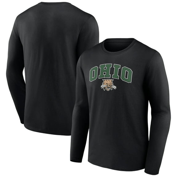Men's Black Ohio Bobcats Campus Long Sleeve T-Shirt