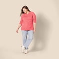thumbnail image 4 of walmart Essentials Chandail à Col Rond à Manches Longues pour Femmes, Coupe Classique, Toucher Doux, 4 of 8