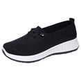 thumbnail image 2 of IEMIEMIEM Women's Orthopedic Shoes Breathable Sneaker Comfortable Non Slip on Sneakers Lightweight Arch Support Soft Foam Cushion Women's Woven Diabetic Walking Nurse Shoes Black 8.5 Wide, 2 of 6