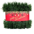 thumbnail image 2 of BAOPAI 393.7Inch Green Artificial Rattan Christmas Wreath Ribbon Enduring Lifelike Design Natural Foliage Texture Versatile Home Wedding Holiday Decoration, 2 of 9