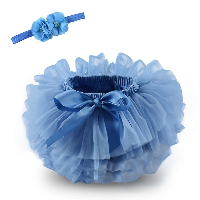 6mSmoky blueBaby girls falda tutú bombachos pequeño exuberante hinchado niño niña ropa falda de tul para recién nacidos niños con diadema esquí esquí Gafas de esquí