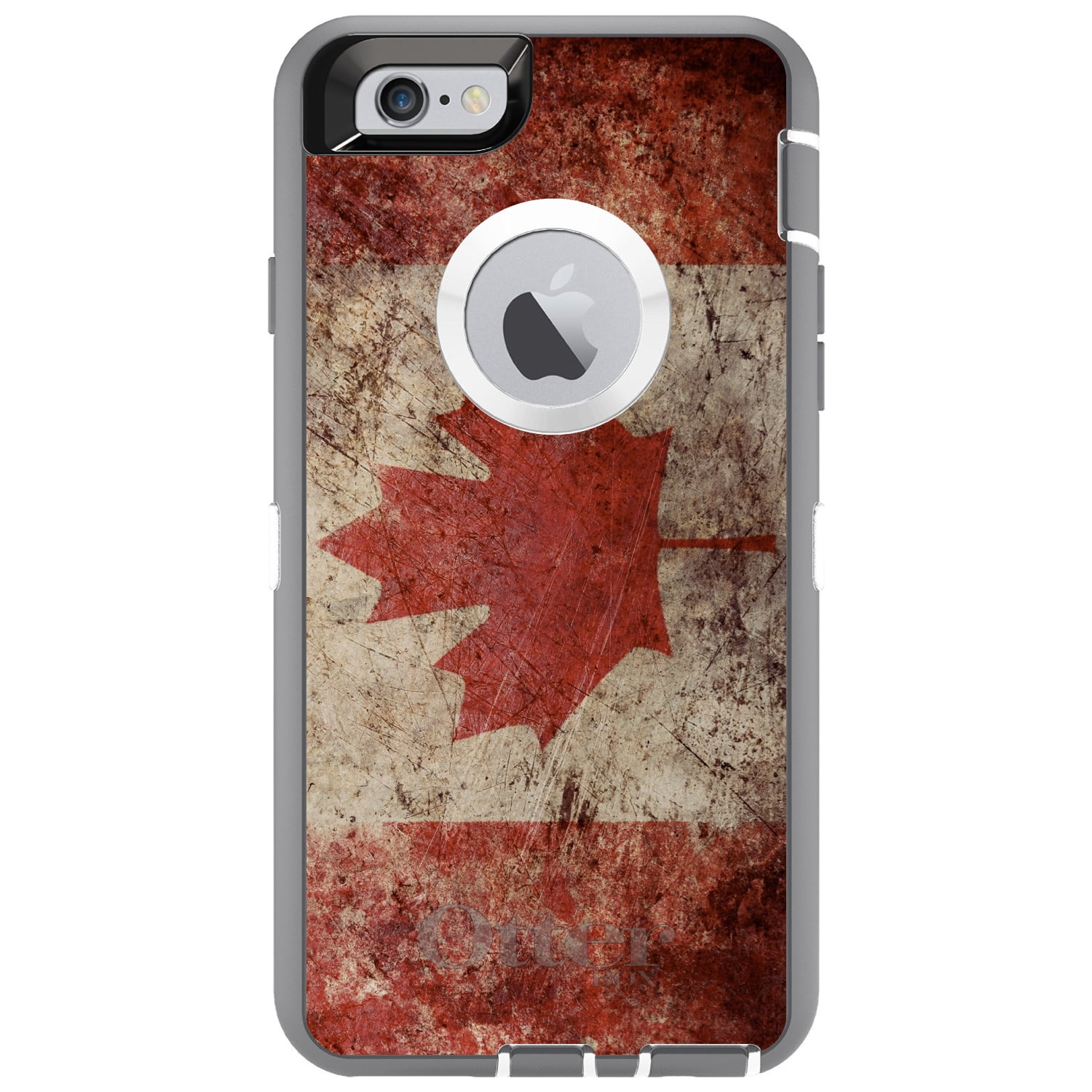 DistinctInk Custom Grey OtterBox Defender Series Case for Apple iPhone 6 6S...