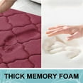 thumbnail image 4 of Buganda Memory Foam Bathroom Rugs, Large Size Ultra Soft and Absorbent Bath Mat, Thick Bath Rug Runner for Bathroom Floor, 47x24, Burgundy, 4 of 10