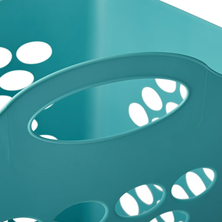 Mainstays Flexible Square Laundry Hamper, 2 Bushel, Teal