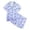 Z1 Blue, variant on Girls 2-Piece Bow Print Pajama Set Short Sleeve Button-Down Shirt & Shorts Sleepwear Loungewear,9-10 Years