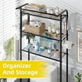 thumbnail image 6 of 3 Tier Over The Toilet Rack Shelf Bathroom Bathroom Stand Organizer Space Saver Black, 6 of 8