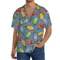 thumbnail image 3 of Wukai Fruit Ice Cream Men's Casual Short-Sleeve Button Down Shirt - Lightweight Summer Dress Shirt for Daily Wear-Large, 3 of 7