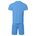 thumbnail image 6 of Short Sets for Men 2 Piece Set Casual T Shirts & Shorts Summer Vacation Beach Clothes Vacation Set, 6 of 6